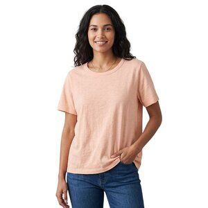 Faherty Sunwashed Organic Cotton Peach Tee Shirt XL